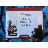 Seven Chakra backflow cones x 10