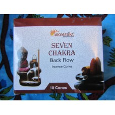 Seven Chakra backflow cones x 10