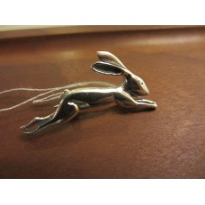 Leaping hare brooch Sterling Silver