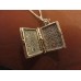 Master Grimoire book of shadows locket pendant Sterling Silver