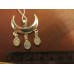 Wiccan moon pendant with Rainbow Moonstone Sterling Silver