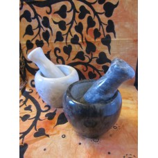 Marble mortar & pestles, various sizes & colours (Select from list)