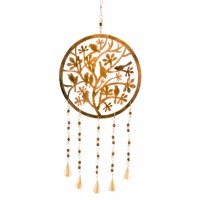 Bird in tree windchime with beads