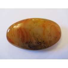 Agate natural red banded pebble 2.5 inches