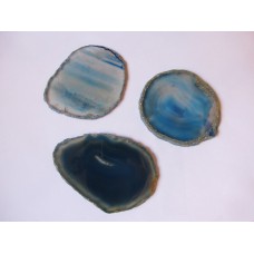 Agate slices 5-6cm (blue/green)