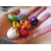Howlite rainbow skull beads