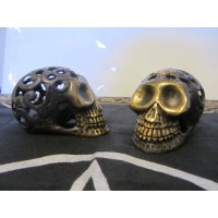 Vintage brass skull 3 inch (bronze)